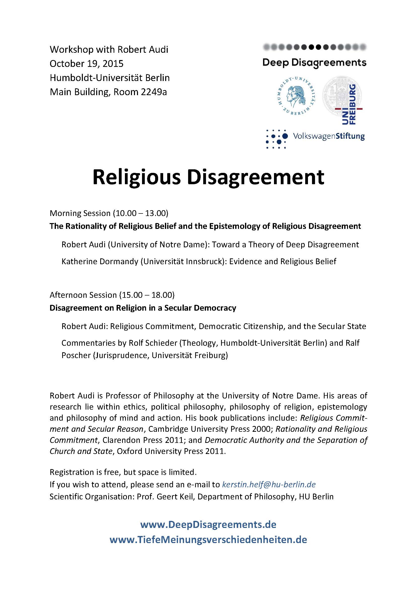Workshop Religious Disagreement