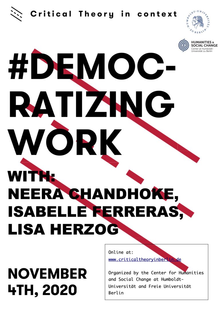 democratizing work plakat
