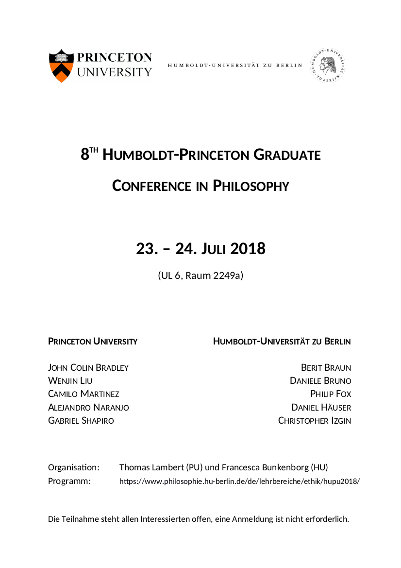 Plakat HU Princeton Grad Conf 2018